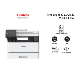 Máy in laser đen trắng đa năng Canon MF461dw (In đảo mặt| Copy | Scan| ADF| A4| A5 USB| LAN| WIFI)