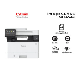 Máy in laser đen trắng đa năng Canon MF465dw (In đảo mặt| Copy | Scan| ADF| Fax| A4| A5 USB| LAN| WIFI)
