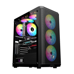 Vỏ Case VITRA SAPHIRA AX10 BLACK KÈM 3FAN RGB (EATX)