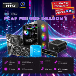 PCAP MSI RED DRAGON 1 ( I3 12100F - RTX 3050 6GB - 16GB RAM - 500GB SSD) POWERED BY MSI