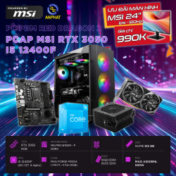 PCAP MSI RTX 3050 6GB RED DRAGON 2 (i5 12400F - 16GB RAM - 500GB SSD) POWERED BY MSI
