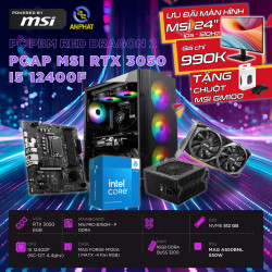 PCAP MSI RTX 3050 6GB RED DRAGON 2 (i5 12400F - 16GB RAM - 500GB SSD) POWERED BY MSI