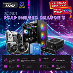 PCAP MSI RED DRAGON 3 ( I5 12400F - RTX 3060 12GB - 16GB RAM - 500GB SSD) POWERED BY MSI