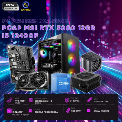PCAP MSI RTX 3060 12GB RED DRAGON 3 (i5 12400F - 16GB RAM - 500GB SSD) POWERED BY MSI