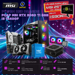 PCAP MSI RTX 5060TI 8GB RED DRAGON 5 (i5 14400F - 16GB RAM - 500GB SSD) POWERED BY MSI
