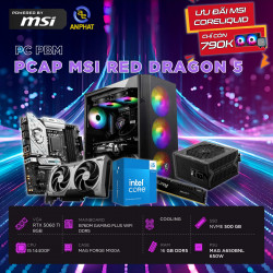 PCAP MSI RED DRAGON 5 ( I5 14400F - RTX 5060 Ti 8GB - 16GB RAM - 500GB SSD) POWERED BY MSI
