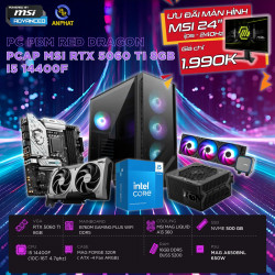 PCAP MSI RTX 5060TI 8GB RED DRAGON 5 (i5 14400F - 16GB RAM - 500GB SSD) POWERED BY MSI