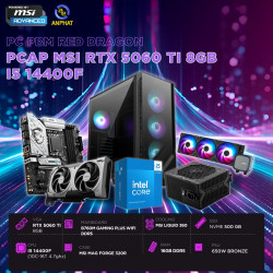 PCAP MSI RTX 5060TI 8GB RED DRAGON 5 (i5 14400F - 16GB RAM - 500GB SSD) POWERED BY MSI