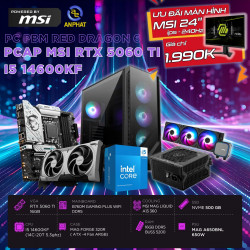 PCAP MSI RTX 5060 TI 16GB RED DRAGON 6 (i5 14600KF - 16GB RAM - 500GB SSD) POWERED BY MSI