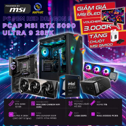 PCAP MSI RTX 5090 32GB RED DRAGON 9 ( ULTRA 9 285K - 32GB RAM - 1TB SSD) POWERED BY MSI