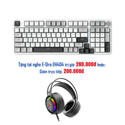 Bàn phím cơ E-DRA EK398W White Blueberry Linear switch