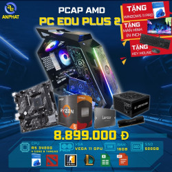 BỘ MÁY TÍNH EDU PLUS 2 (TẶNG MÀN HÌNH) - PCAP AMD Ryzen 5 3400G, 16GB, 500GB SSD, VEGA 11, Windows 11 Pro Bản Quyền
