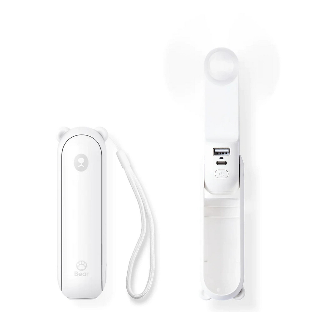 Quạt cầm tay Jisulife F8X 4500mAh Trắng