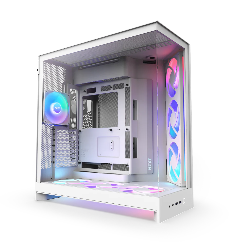CASE NZXT H9 FLOW RGB PLUS (2025) ALL WHITE (CM-H92FW-P1)