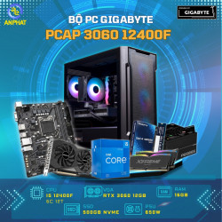 BỘ MÁY TÍNH GIGABYTE RTX3060 12GB - PCAP E-sports i5 12400F, RAM 16GB, SSD 500GB
