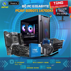 BỘ MÁY TÍNH GIGABYTE RTX5060 TI 16GB - PCAP Live E-sports i7 14700KF, RAM 32GB, SSD 1TB (TẶNG MÀN HÌNH) 