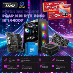 PCAP MSI RTX 3050 6GB RED DRAGON (i5 14400F - 16GB RAM - 500GB SSD) POWERED BY MSI