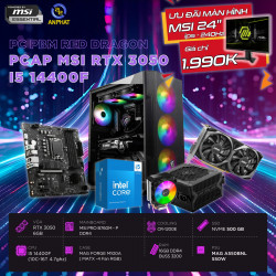 PCAP MSI RTX 3050 6GB RED DRAGON (i5 14400F - 16GB RAM - 500GB SSD) POWERED BY MSI