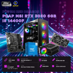 PCAP MSI RTX 3050 6GB RED DRAGON (i5 14400F - 16GB RAM - 500GB SSD) POWERED BY MSI