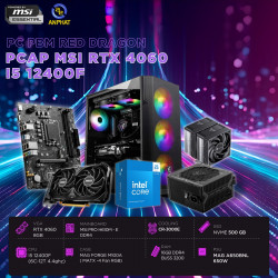 PCAP MSI RTX 4060 8GB RED DRAGON (i5 12400F - 16GB RAM - 500GB SSD) POWERED BY MSI