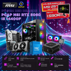 PCAP MSI RTX 5060 8GB RED DRAGON ( I5 14400F - 16GB RAM - 500GB SSD) POWERED BY MSI