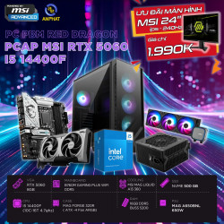 PCAP MSI RTX 5060 8GB RED DRAGON ( I5 14400F - 16GB RAM - 500GB SSD) POWERED BY MSI
