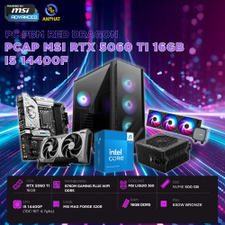 PCAP MSI RTX 5060TI 16GB RED DRAGON ( I5 14400F - 16GB RAM - 500GB SSD) POWERED BY MSI