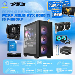 PCAP ASUS RTX 5060Ti 16GB AI TUF Game Master (i5 14600KF - 16GB RAM - 500GB SSD- WC) - Powered by ASUS 