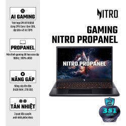 Laptop Acer Gaming Nitro ProPanel ANV15-52-59AA NH.QZ9SV.002 (i5-13420H | RTX 5050 | 15.6" FHD IPS 180Hz 100% sRGB | Win 11 | Đen)