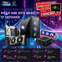 PCAP MSI RTX 5060 Ti 16GB RED DRAGON (i7 14700KF - 32GB RAM DDR5 - 1TB SSD-WC ) POWERED BY MSI
