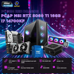 PCAP MSI RTX 5060 Ti 16GB RED DRAGON (i7 14700KF - 32GB RAM DDR5 - 1TB SSD-WC ) POWERED BY MSI