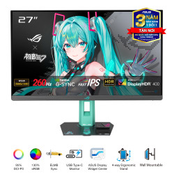Màn Hình Gaming ASUS ROG Strix XG27ACMEG-G Hatsune Miku Edition (27 inch - IPS - 2K - 1ms - 260Hz - USB TypeC)