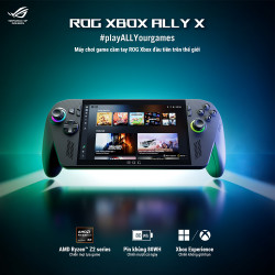 Máy chơi game ASUS ROG Xbox Ally X RC73XA-NH011W 90NV00H2-M00580 (AMD Ryzen AI Z2 Extreme Processor | 24GB | 1TB | AMD Radeon Graphics | 7 inch FHD | Windows 11 Home | Đen)