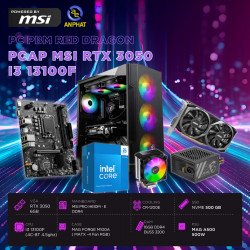 PCAP MSI RTX 3050 6GB RED DRAGON (i3 13100F - 16GB RAM - 500GB SSD) POWERED BY MSI