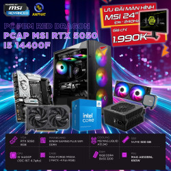 PCAP MSI RTX 5050 8GB RED DRAGON (i5 14400F - 16GB RAM - 500GB SSD) POWERED BY MSI