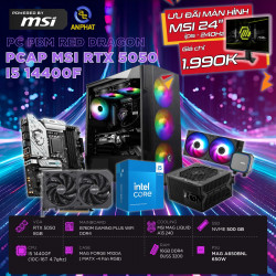 PCAP MSI RTX 5050 8GB RED DRAGON (i5 14400F - 16GB RAM - 500GB SSD) POWERED BY MSI