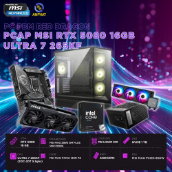 PCAP MSI RTX 5080 16GB RED DRAGON 7 ( ULTRA 7 265KF - 32GB RAM - 1TB SSD- WC) POWERED BY MSI