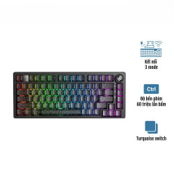 Bàn phím cơ LEOBOG Hi75C Pro Contour Black Turquoise switch