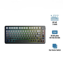 Bàn phím cơ AULA S75 Pro Black Gradient Star Vector switch