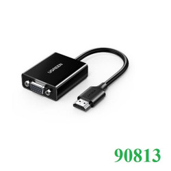 Dây chuyển đổi có chipset HDMI sang VGA có hỗ trợ nguồn USB-C Ugreen (90813)