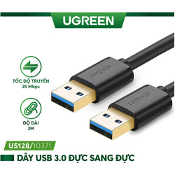 Cáp USB 3.0 hai đầu đực dài 2m chính hãng Ugreen 10371