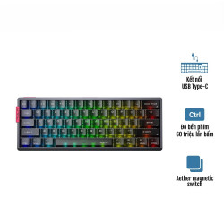 Bàn phím cơ AULA AG60 Pro Rapid Trigger Grey Aether Magnetic switch