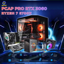 PCAP GAMING PRO RTX 3060 12GB ( AMD R7 5700X 8C 16T 4.6Ghz - 16GB RAM - 500GB SSD)