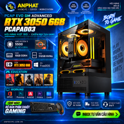 PC GAMING PCAP EVO GM ADVANCED RTX 3050 6GB / AMD Ryzen 5 5500 / RAM 16GB / SSD 512GB / FreeDOS / PCAPAD03
