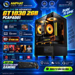 PC GAMING PCAP EVO GM ADVANCED GT1030 2GB / AMD Ryzen 5 5500 / RAM 16GB / SSD 512GB / FreeDOS / PCAPAD01