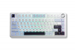 Bàn phím cơ AULA F75 3 Mode Glacier Blue Outemu Silent Peach V3 switch