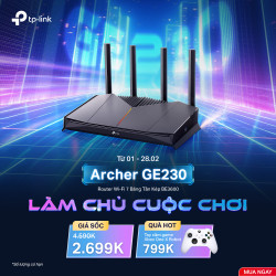 Router Wi-Fi 7 Băng Tần Kép BE3600 Archer GE230