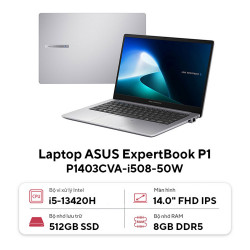 Laptop ASUS ExpertBook P1 P1403CVA-i508-50W (Intel Core i5 13420H | Intel UHD | 14 inch FHD | 8GB | 512GB | Win 11)