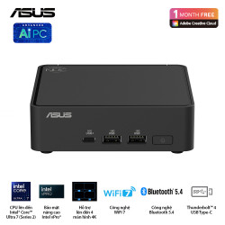 Bộ PC Asus NUC 15 PRO Slim BNUC15CRLIP00000 (U300 | 2xDDR5-5200 | 1xNVMe | 2x HDMI 2.1 | 1x Type-C | VESA MOUNT)
