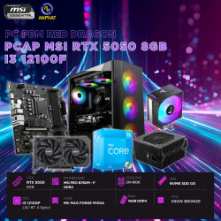 PCAP MSI RTX 5050 8GB RED DRAGON (i3 12100F - 16GB RAM - 500GB SSD) POWERED BY MSI KMLCD